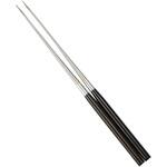 純チタン 黒檀柄盛箸(ステン口)135mm 2713 ノーブランド