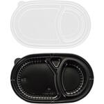 夢彩ごぜん TSR-カレー容器(50枚入)本体・蓋セット 黒 リック