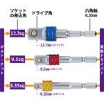 ソケットアダプターセット 3本組 SAS-3 SUNDRY(角利産業)