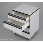【アズワン限定品】中量実験用作業台/キャビネットワゴン付/特殊アクリル系樹脂天板 MANKIシリーズ アズワン