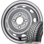 【NV200 バネット】 スタッドレスタイヤ GOODYEAR(グッドイヤー) ICE NAVI CARGO 165/80R14 97/95N + 14インチ スチールホイール4本set Goodyear