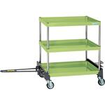 CSパールワゴン(軽量タイプ/ゴム車/H900/3段/牽引アタッチメント付) サカエ CSパールワゴン(軽量タイプ/ゴム車/H900/3段/牽引アタッチメント付) サカエ