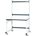 カスタマイズ作業台ワーテック(WTC/均等耐荷重130kg/メラミン天板/レベリングキャスター仕様) サカエ