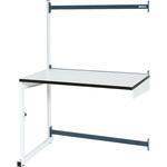 カスタマイズ作業台ワーテック(WTC/均等耐荷重150kg/メラミン天板/固定式/連結) サカエ