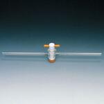 フッ素樹脂(PTFE)カラープラグ付二方コック フロンケミカル フッ素樹脂(PTFE)カラープラグ付二方コック フロンケミカル