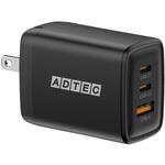 Power Delivery対応 GaN AC充電器/65W/USB Type-A 1ポート/Type-C 2ポート/ブラック アドテック