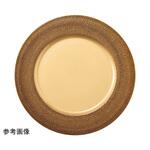 耐熱丸プレート 絞り墨入れ金/裏黒塗 福井クラフト