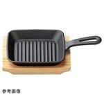 フライパン型角鉄皿 木台付 福井クラフト