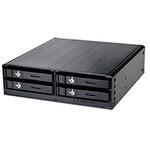 リムーバブルラック [5.25インチベイ1段→SATA HDD/SSD 2.5インチx4] 5インチベイにまとめるラック 2.5×4 SATA6G ブラック CMRK-S4S6G2 センチュリー