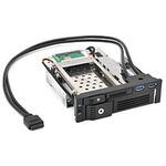 SATA+USB-Ax2 リムーバブルラック [5.25インチベイ1段→HDD/SSD 3.5インチx1、2.5インチx1] iStarUSA  T-5K3525U-SA2 センチュリー