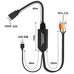 AV to HDMI変換ケーブル+USB-A(給電用)0.4m+1.4m/0.4m HDX-A2HH YouZipper
