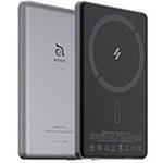 GRAVITY C5 Magsafe対応ワイヤレス充電 5000mAh 超薄型 モバイルバッテリー 付属ケーブル長： 20 cm  グレー APBADGVC5GY ADAM elements