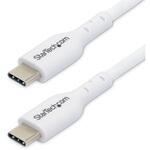 USB-C充電ケーブル/3m/USB 2.0/60W 3A/USB Power Delivery 2.0/オス-オス/ホワイト/PD対応 ノートパソコン用 Type-C データ転送同期 高速充電コード StarTech.com
