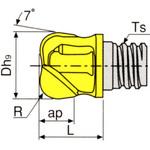 マルチマスターヘッド イスカル スローアウェイ超硬エンドミル 【通販