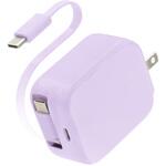 USB-C巻取ケーブル付 USB充電器 PD30W MOTTERU