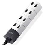 電源タップ 回転式 2P×4個口 L字プラグ hexa エレコム 2P電源