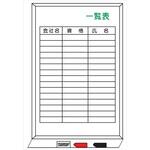資格者一覧表 ホワイトボード製 WFH35 900mm×600mm 仙台銘板