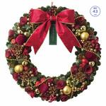 クリスマス装飾品 ベルベットリース 直径43cm ストア・エキスプレス クリスマス装飾品 ベルベットリース 直径43cm ストア・エキスプレス