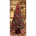 木製ポット付き クリスマスツリーセット レッド[ストエキオリジナル] ストア・エキスプレス