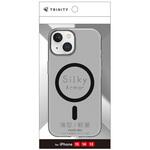 iPhone 15 / 14 / 13 [Silky Armor] マグネット吸着式アクセサリー対応 シルキータッチケース マットクリアブラック トリニティ