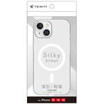 iPhone 15 / 14 / 13 [Silky Armor] マグネット吸着式アクセサリー対応 シルキータッチケース マットクリア トリニティ