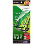 AQUOS wish6 [FLEX 3D] 高透明 複合フレームガラス ブラック トリニティ