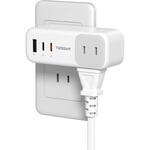 薄型電源タップ 延長コード2m 3AC+1USB-A+2USB-C TESSAN 薄型電源タップ 延長コード2m 3AC+1USB-A+2USB-C TESSAN