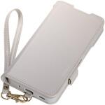 AQUOS wish6 ケース 手帳型 カバー マグネット フラップ 衝撃吸収 ハンドストラップ付 カードポケット×4 エレコム