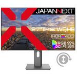 液晶ディスプレイ 27型/2560×1440/DP、HDMI、USB-C×1/ブラック/スピーカー有/2年保証 JAPANNEXT
