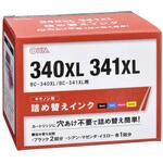 キヤノン用詰め替えインク BC-340XL/341XL 4色 オーム電機 キヤノン用詰め替えインク BC-340XL/341XL 4色 オーム電機