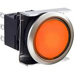フラッシュシルエットLBWシリーズ 照光押ボタンスイッチ 丸平形・メタル調ベゼル IDEC(和泉電気)