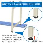 軽量作業台/耐荷重200kg_折りたたみ固定式H740_ポリエステル天板_ワークテーブル 山金工業