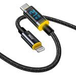 USB-C to ライトニングケーブル 1.2m 最大27W 急速充電 LEDディスプレイ ナイロン MAGLINEPRO+ AOHI(アオハイ)