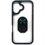 AC-P24-TR BK iphone16用 マルチリングスタンドケース エアージェイ