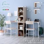 さわやかなツインデスク 90×90cm ホームテイスト
