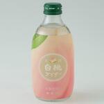 友桝飲料 豊潤白桃サイダー 瓶 300mlx24 友桝飲料