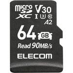micro SDカード Class10 UHS-I U3 V30 A2 microSDHC 読込最大90MB/s 防水IPX7 高耐久モデル エレコム