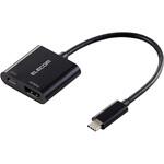 AD-CHDMIPDBK2 USB Type-C - HDMI 変換 ( USB-C プラグ to HDMIポート×1 USB-C充電ポート×1 ) 15cm 4K 60Hz PD 60W エレコム