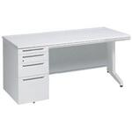 アドバンス 左片袖4段 中央引出し付(A3対応) 標準タイプ L脚 オカムラ(岡村製作所)