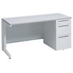 アドバンス 右片袖3段B5 中央引出し無 標準タイプ L脚 オカムラ(岡村製作所)