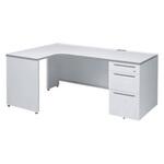 アドバンス L型左用右片袖3段B5引出無 配線カバーコンセント対応タイプ オカムラ(岡村製作所)