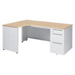 アドバンス L型左用右片袖3段B5引出付(A3対応) 配線カバーコンセント対応タイプ オカムラ(岡村製作所)