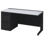 アドバンス 左片袖 中央引出し無 標準タイプ L脚 オカムラ(岡村製作所)