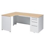 アドバンス L型左用右片袖4段引出付(A3対応) 配線カバー標準タイプ オカムラ(岡村製作所)