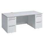 アドバンス 両袖机 中央引出し無 コンセント対応タイプ オカムラ(岡村製作所)