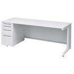 アドバンス 左片袖4段 中央引出し無 コンセント対応タイプ L脚 オカムラ(岡村製作所)