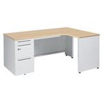 アドバンス L型右用左片袖3段引出付(A3対応) 配線カバー標準タイプ ダイヤル錠 オカムラ(岡村製作所)