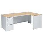 アドバンス L型右用左片袖3段引出付(A3対応) 配線カバーコンセント対応タイプ ダイヤル錠 オカムラ(岡村製作所)