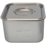 18-8(SUS304)浅型角キッチンポット(フタ付) SUGICO(スギコ) 【通販