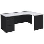 アドバンス L型右用左片袖3段引出無 配線カバーコンセント対応タイプ オカムラ(岡村製作所)